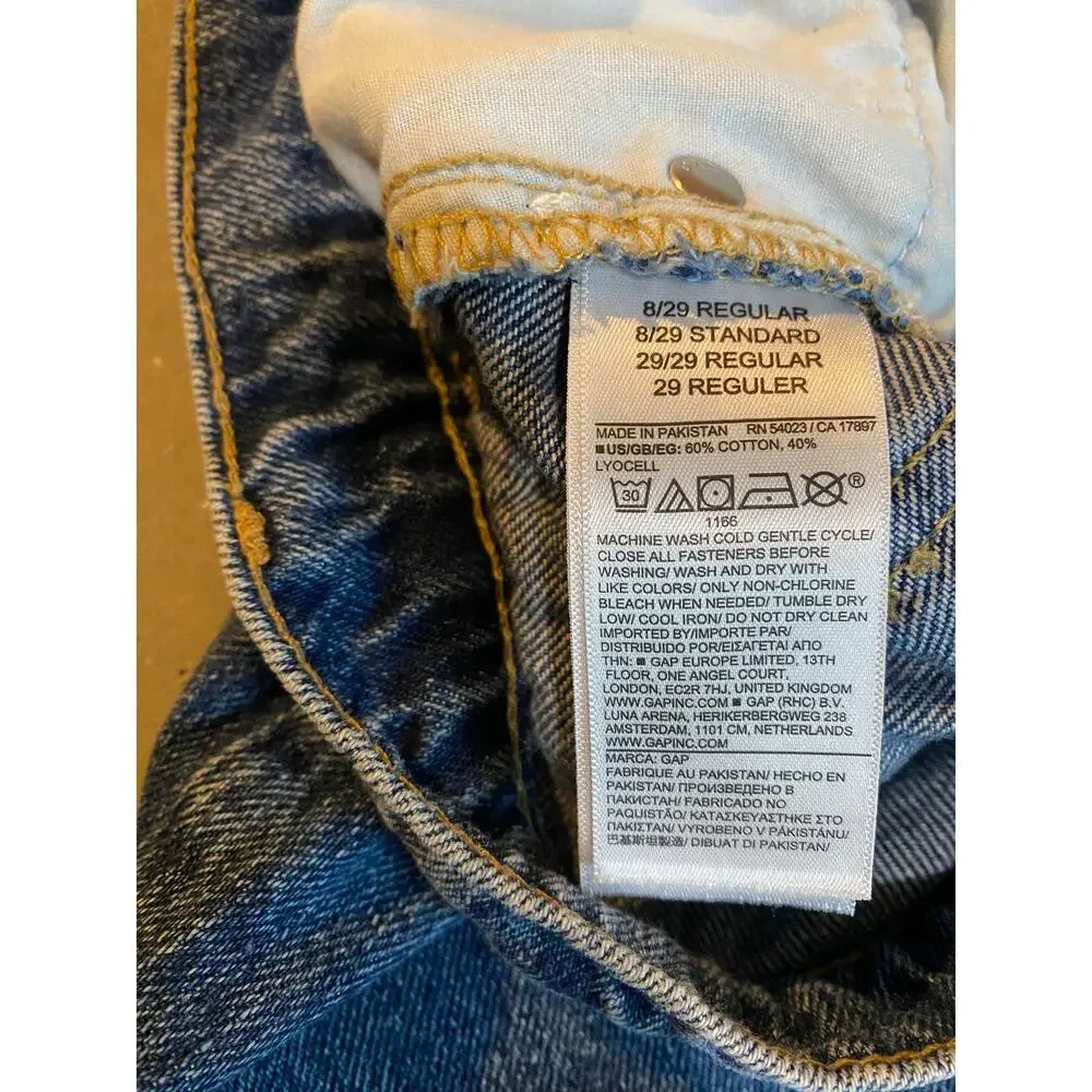 Gap Baggy Dani Jeans US 8/29 Regular Blue Dark Wash Denim Relaxed Fit NWOT 2025